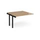 Adapt add on unit single 1200mm x 1200mm - black frame, oak top