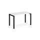 Adapt single desk 1200mm x 600mm - black frame, white top