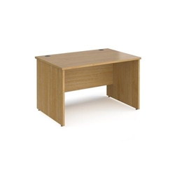 Maestro 25 straight desk 1200mm x 800mm - oak top with panel end leg