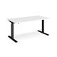 Elev8 Touch straight sit-stand desk 1600mm x 800mm - black frame, white top