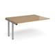 Adapt sliding top add on units 1600mm x 1200mm - silver frame, oak top