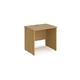Maestro 25 straight desk 800mm x 600mm - oak top with panel end leg