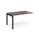Adapt add on unit single 1400mm x 800mm - black frame, walnut top