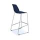 Strut multi-purpose stool with chrome sled frame - navy blue