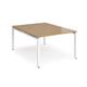 Adapt back to back desks 1200mm x 1600mm - white frame, oak top