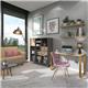 Cairo cube storage unit 950mm high with 4 open boxes and sleigh frame legs - white