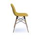 Strut multi-purpose chair with natural oak 4 leg frame and black steel detail - mustard