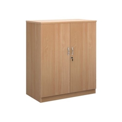Systems double door cupboard 1200mm high - beech