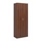 Universal double door cupboard 2140mm high with 5 shelves - walnut
