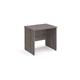 Maestro 25 straight desk 800mm x 600mm - grey oak top with panel end leg