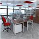 Maestro 25 straight desk 1600mm x 600mm - white H-frame leg, beech top
