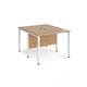 Maestro 25 back to back straight desks 1000mm x 1200mm - white bench leg frame, beech top