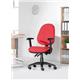 Vantage 100 2 lever PCB operators chair with fixed arms - red
