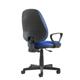 Bilbao fabric operators chair with lumbar support and fixed arms - blue