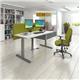 Elev8 Mono straight sit-stand desk 1600mm x 800mm - white frame, beech top