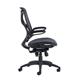 Napier high mesh back operator chair with mesh seat - black