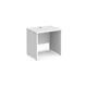 Maestro 25 straight desk 800mm x 600mm - white top with panel end leg