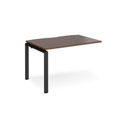 Adapt add on unit single 1200mm x 800mm - black frame, walnut top