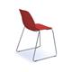 Strut multi-purpose chair with chrome sled frame - red