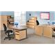 Vantage 100 2 lever PCB operators chair with fixed arms - blue