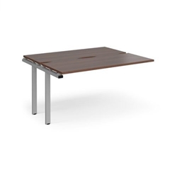 Adapt sliding top add on units 1400mm x 1200mm - silver frame, walnut top