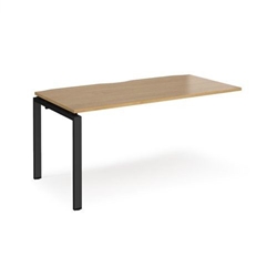 Adapt add on unit single 1600mm x 800mm - black frame, oak top