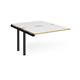 Adapt add on unit single 1200mm x 1600mm - black frame, white top with oak edging