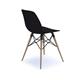Strut multi-purpose chair with natural oak 4 leg frame and black steel detail - black