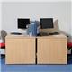 Maestro 25 straight desk 1200mm x 600mm - beech top with panel end leg