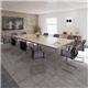 Flexi 25 rectangular table with graphite frame 1400mm x 800mm - oak
