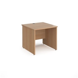 Contract 25 straight desk with panel leg 800mm x 800mm - beech