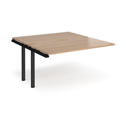 Adapt sliding top add on unit single 1400mm x 1600mm - black frame, beech top