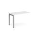 Adapt add on unit single 1200mm x 600mm - silver frame, white top