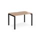 Adapt single desk 1200mm x 800mm - black frame, beech top