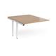 Adapt add on units back to back 1200mm x 1600mm - white frame, beech top