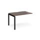 Adapt add on unit single 1200mm x 800mm - black frame, walnut top
