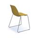 Strut multi-purpose chair with chrome sled frame - mustard