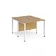 Maestro 25 back to back straight desks 1000mm x 1200mm - white bench leg frame, oak top