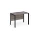 Maestro 25 straight desk 1000mm x 600mm - black bench leg frame, grey oak top