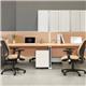 Vivo straight desk 1800mm x 800mm - silver frame, walnut top