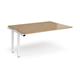 Adapt add on units back to back 1600mm x 1200mm - white frame, oak top