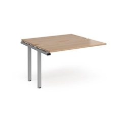 Adapt sliding top add on units 1200mm x 1200mm - silver frame, beech top