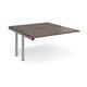 Adapt add on units back to back 1400mm x 1600mm - silver frame, walnut top