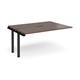 Adapt add on unit single 1600mm x 1200mm - black frame, walnut top