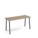 Sparta straight desk 1400mm x 600mm with A-frame legs - charcoal frame, oak top