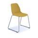 Strut multi-purpose chair with chrome sled frame - mustard