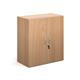 Contract double door cupboard 830mm high with 1 shelf - beech