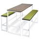 Otto Poseur benching solution dining table 1200mm wide - black frame, white top