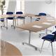Rectangular deluxe fliptop meeting table with black frame 1200mm x 800mm - beech