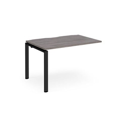 Adapt add on unit single 1200mm x 800mm - black frame, grey oak top